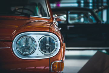 headlight of a car