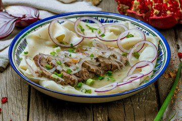 Beshbarmak, Uzbek kitchen