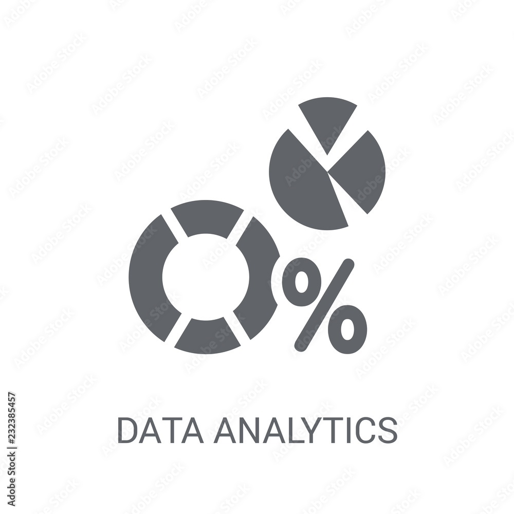 Poster data analytics icon. trendy data analytics logo concept on white background from business and analyt
