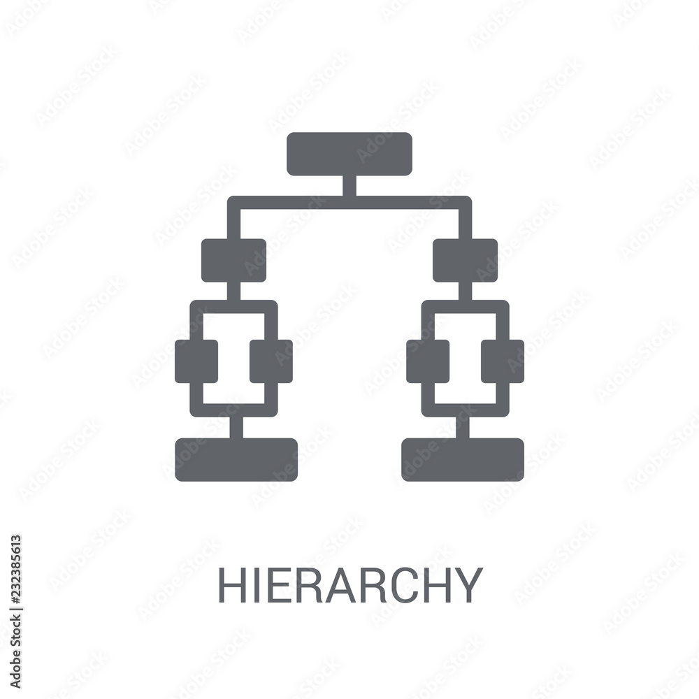 Aufkleber hierarchy icon. trendy hierarchy logo concept on white background from business and analytics collec