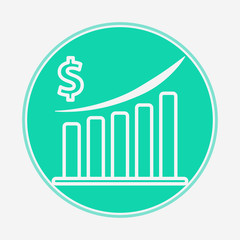 Graph vector icon sign symbol