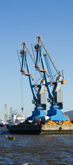 Fototapeta premium Hafen, Hamburg, Elbe, Krane