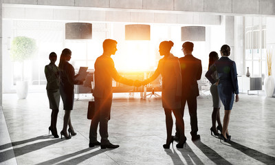 Obraz premium With the first rays of sun. Mixed media