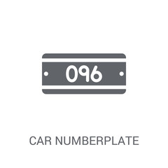 car numberplate icon. Trendy car numberplate logo concept on white background from car parts collection © BestVectorStock