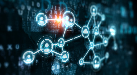 Social communication and networking. Mixed media