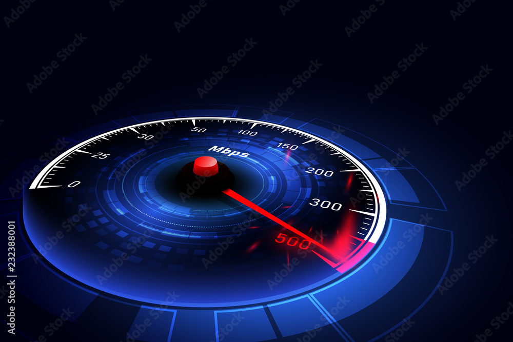 Poster high speed internet connection ideas, speedometer and internet connection. vector illustrations