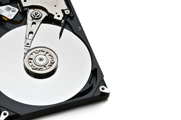 Computer hard disk-hard drive on an isolated background