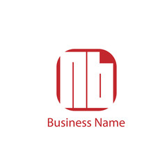 Initial Letter NB Logo Template Design