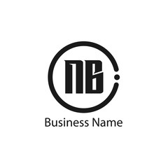 Initial Letter NB Logo Template Design