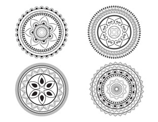 Mandala set or floral design