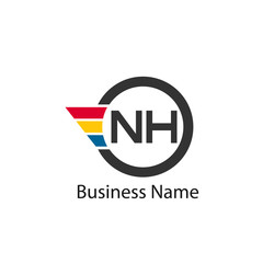 Initial Letter NH Logo Template Design
