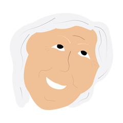 Isolated old woman. Grandmother. Vector illustration design