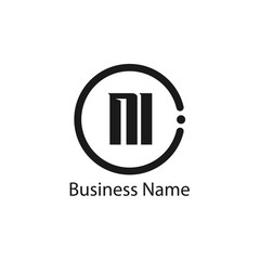 Initial Letter NI Logo Template Design