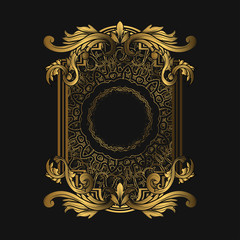 Frame Luxury with Golden Color