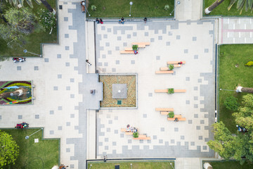 Aerial view of Plaza Sucre in Cochabamba, Bolivia