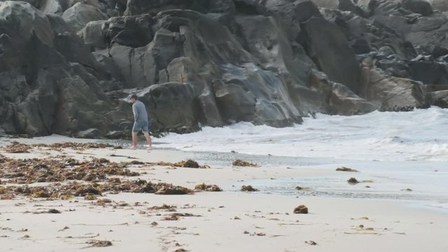 footage of sandve sanden beach in Karm&radic;&prod;y, Norway 01.11.2018