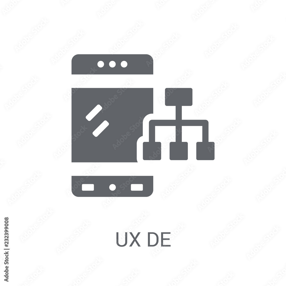 Aufkleber ux design icon. trendy ux design logo concept on white background from programming collection