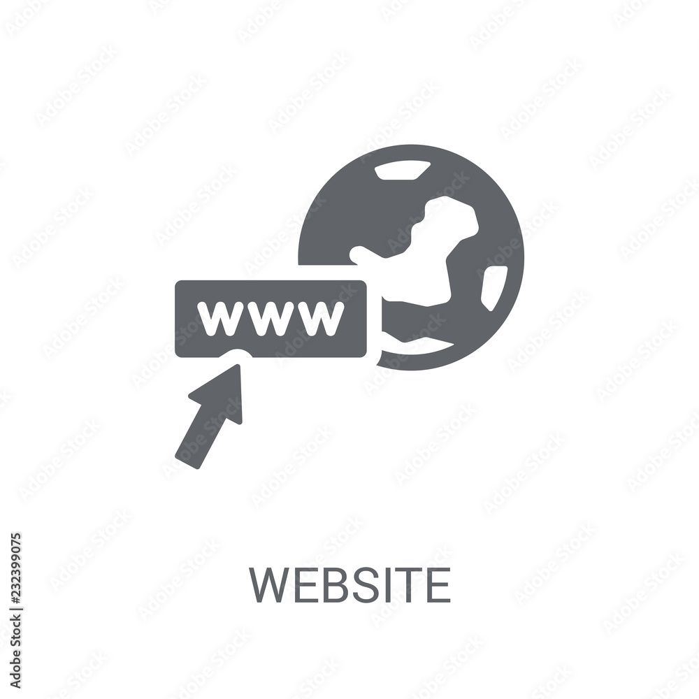 Poster website icon. trendy website logo concept on white background from programming collection