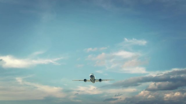 Airplane Landing Rostock Germany