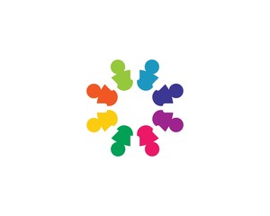 Community logo template illustration