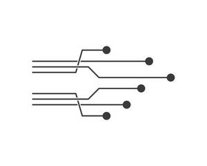 Circuit logo template vector icon illustration