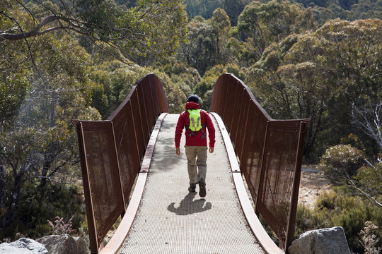 Hiking Bridge Thredbo River - Mt Kosciuszko National Park