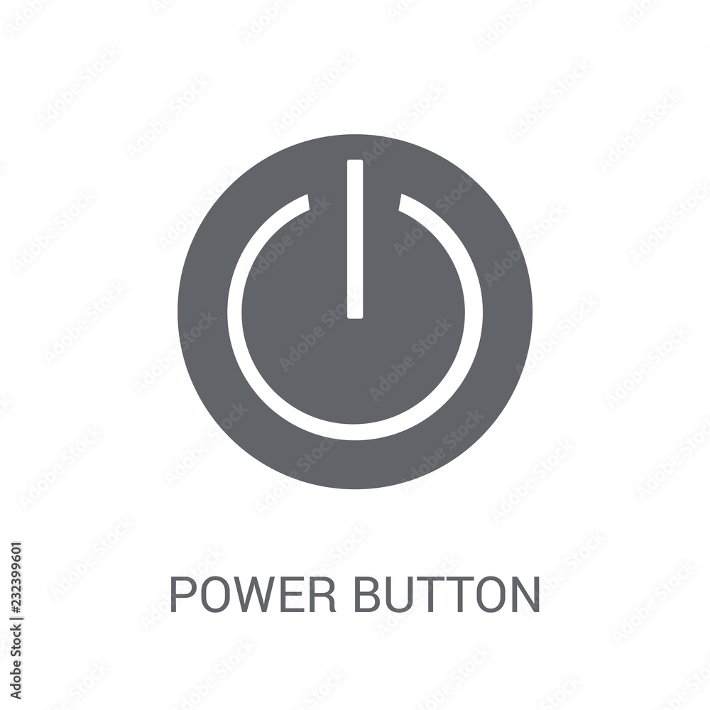 Poster power button icon. trendy power button logo concept on white background from smarthome collection