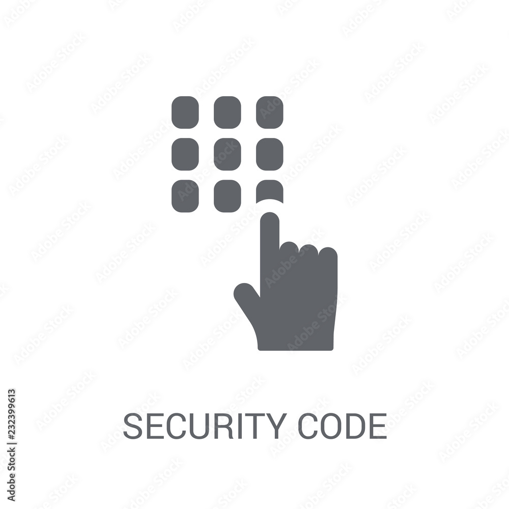 Poster security code icon. trendy security code logo concept on white background from smarthome collection