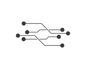 Circuit logo template vector icon illustration