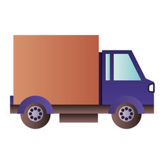 cargo transport truck isolated icon