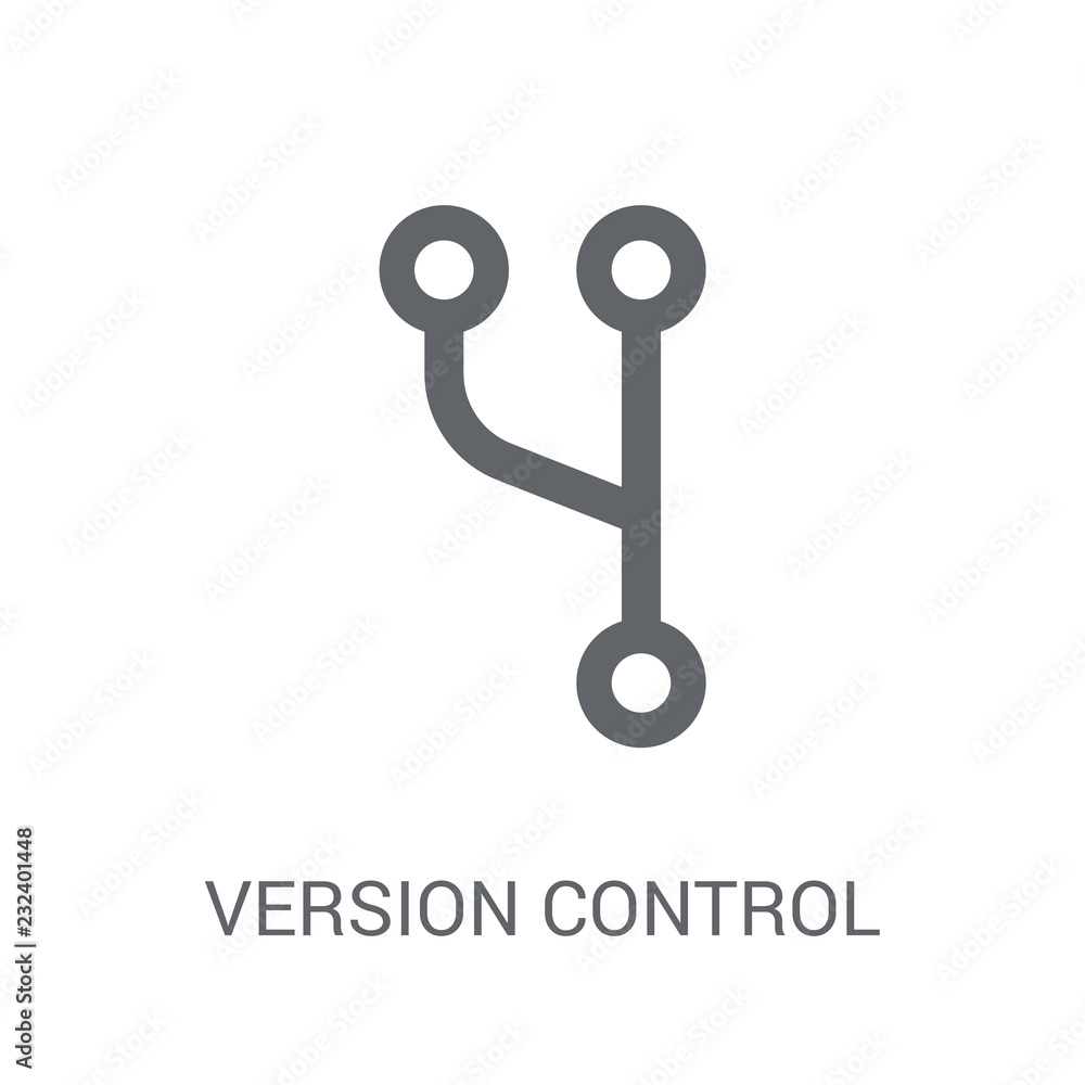 Poster version control icon. trendy version control logo concept on white background from technology collec