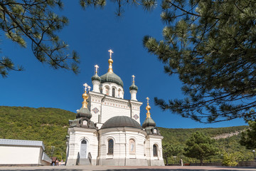 Obraz premium Church of the Resurrection of Christ in the Foros village, Crimea