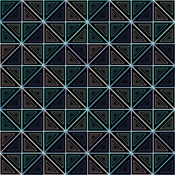 Creative lines geometric abstract pattern. Colorful vector illustration isolated on black background.