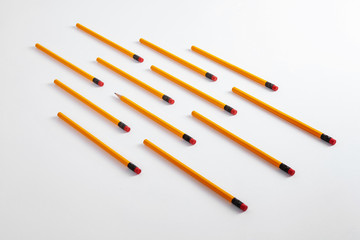 pencils that are listed diagonally.