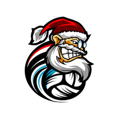 Volleyball Santa Logo