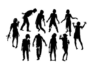 Zombie Silhouettes, art vector design