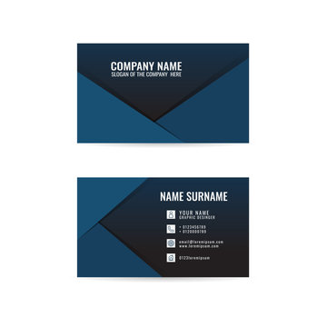vector Modern simple light business card template with flat user interface on white background