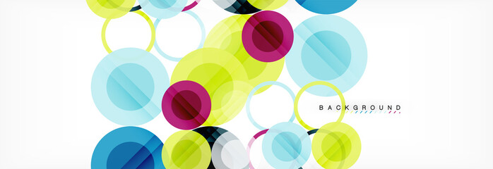 Overlapping circles design background