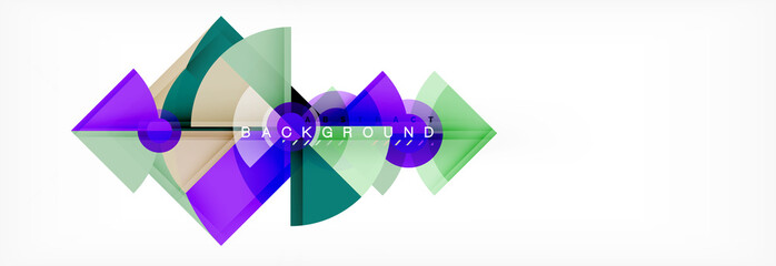 Trendy circles composition geometric background