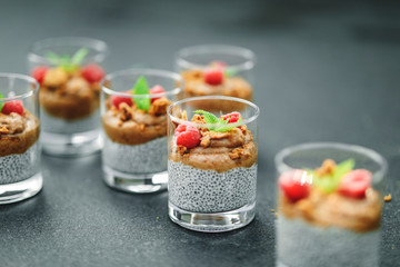 Homemade chia pudding vegan recipe