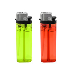 red  lighters isolated on white background