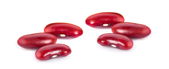Red beans isolated on white background