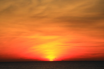 Beautiful sunrise on the sea