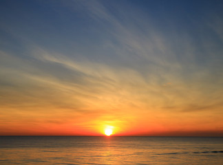 Beautiful sunrise on the sea