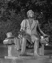 Sculpture of russian poet Alexander Pushkin