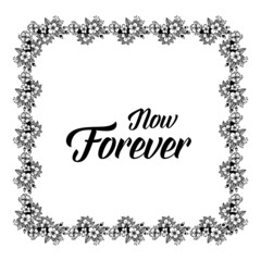Now forever card with floral ornament