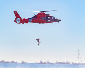 Coast Guard helicopter search and rescue