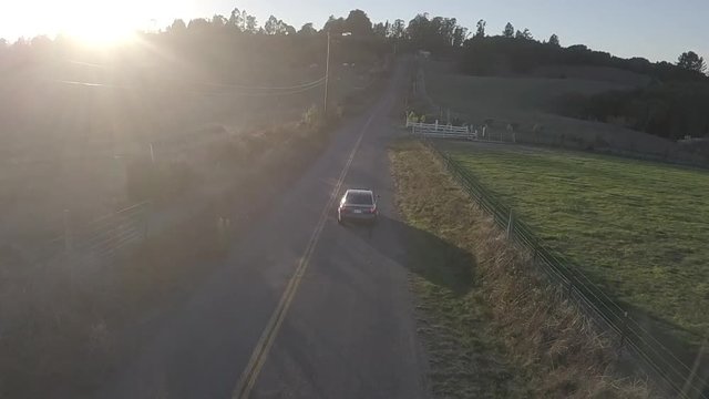 Cars driving on highway 1 in marin county near tomales bay