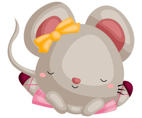 a vector of a mouse doing ballet split