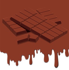 A chocolate bar melting background